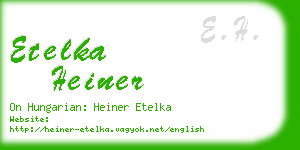 etelka heiner business card